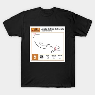 Madeira Island PS PR3 LEVADA DO PICO DO CASTELO trail map T-Shirt